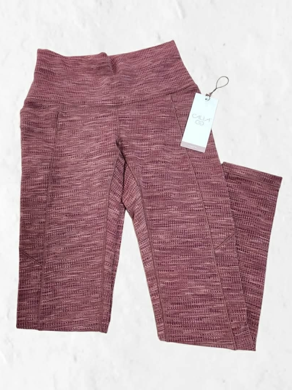 CALIA by Carrie Underwood Mauve Textured High-Rise Leggings
